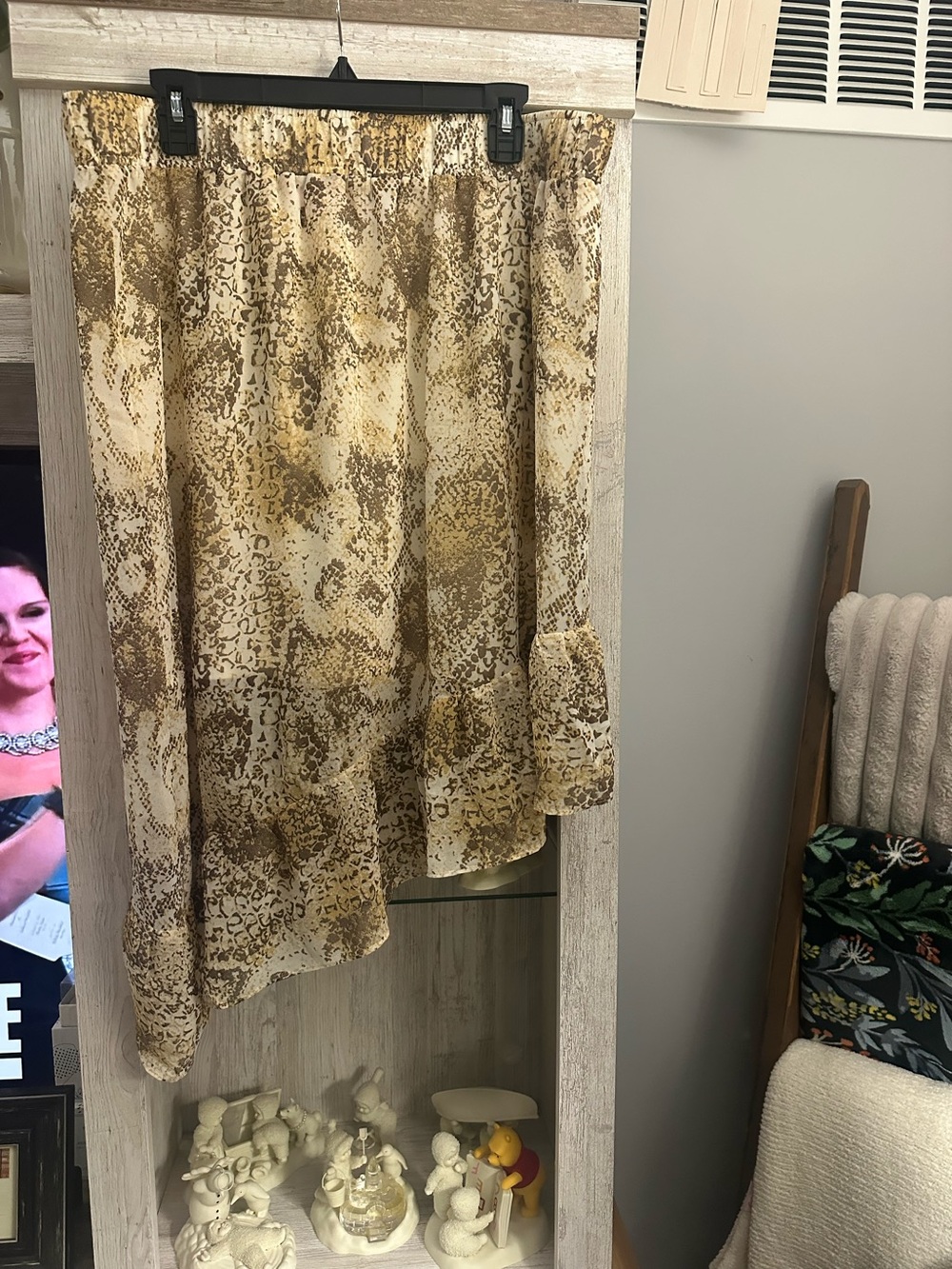 All Worthy by Hunter McGrady Beige and Brown Animal-Print Curtain Panel